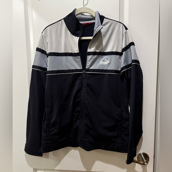 Puma Women’s Blue/Grey Activewear Track Jacket Size Medium - Picture 2 of 10